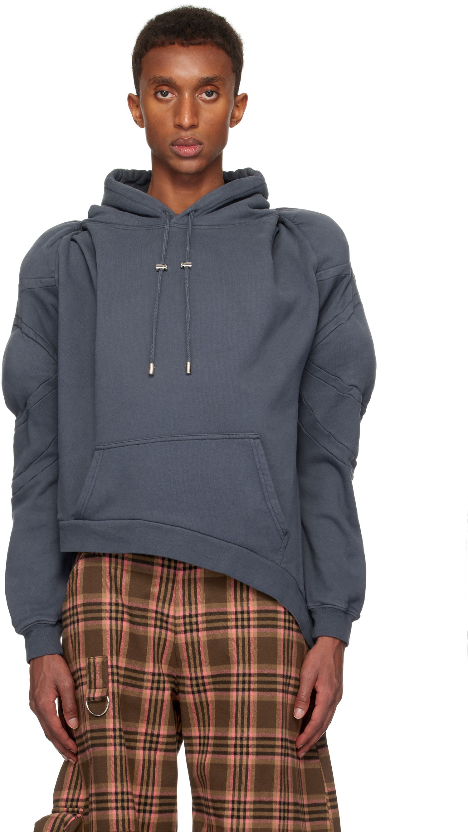 Mikina Collina Strada Collina Strada 'CS Gym' Muscle Wave Hoodie Šedá | XX8008, 0