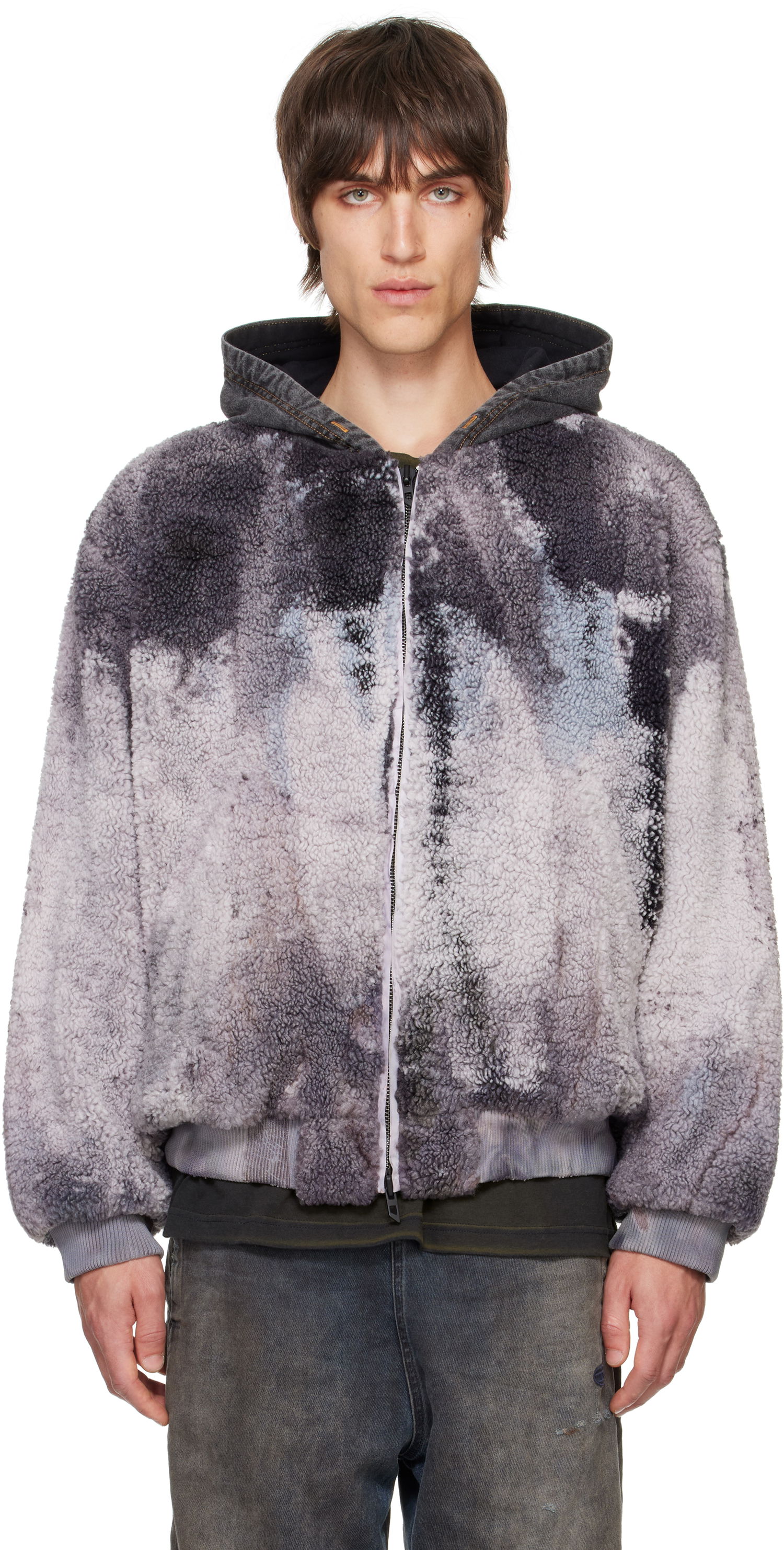 Bunda Diesel Fleece Šedá | A14392-0QKAN-93R, 0