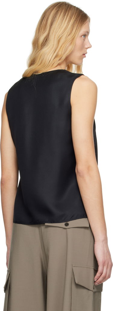 Tielko Róhe Róhe Scoop-Neck Silk Tank Top Čierna | 415-20-147, 2