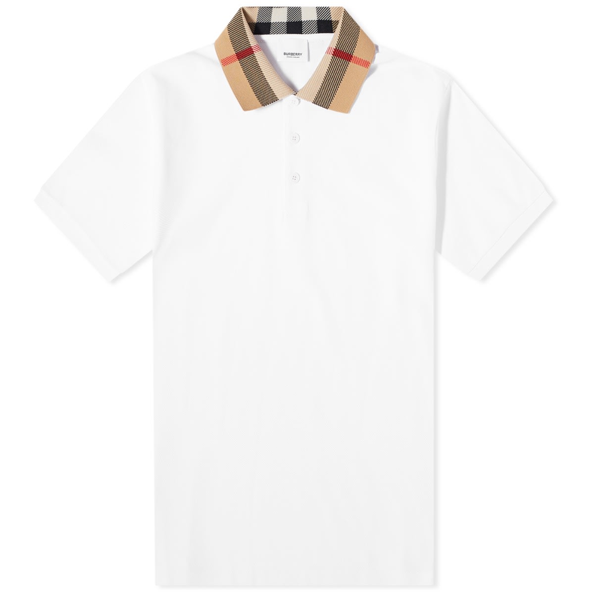 Polo tričko Burberry Check Collar Polo Biela | 8071621A1464, 0