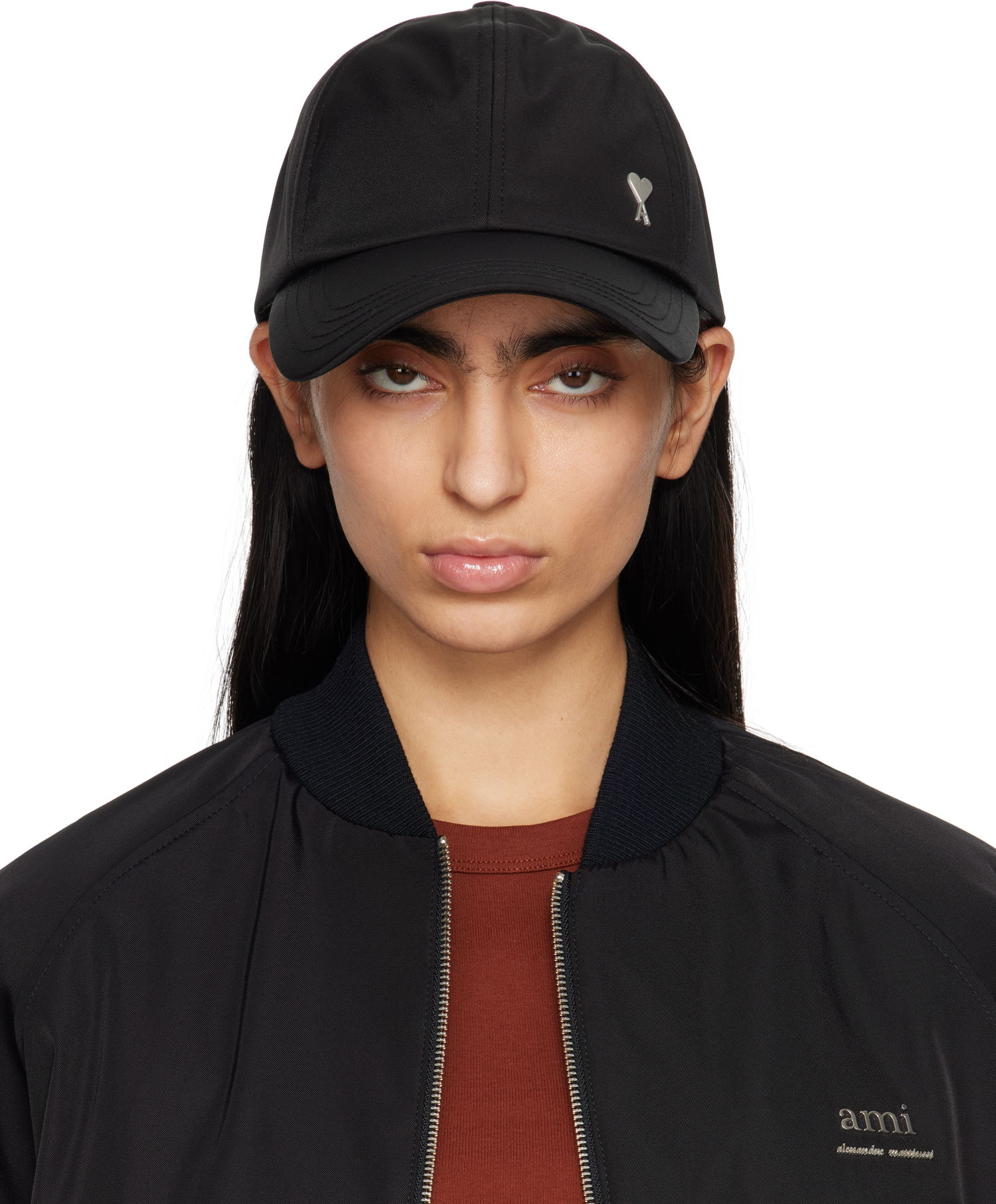 Šiltovka AMI AMI De Coeur Stud Twill Cap Čierna | UCP023.PA0007, 0