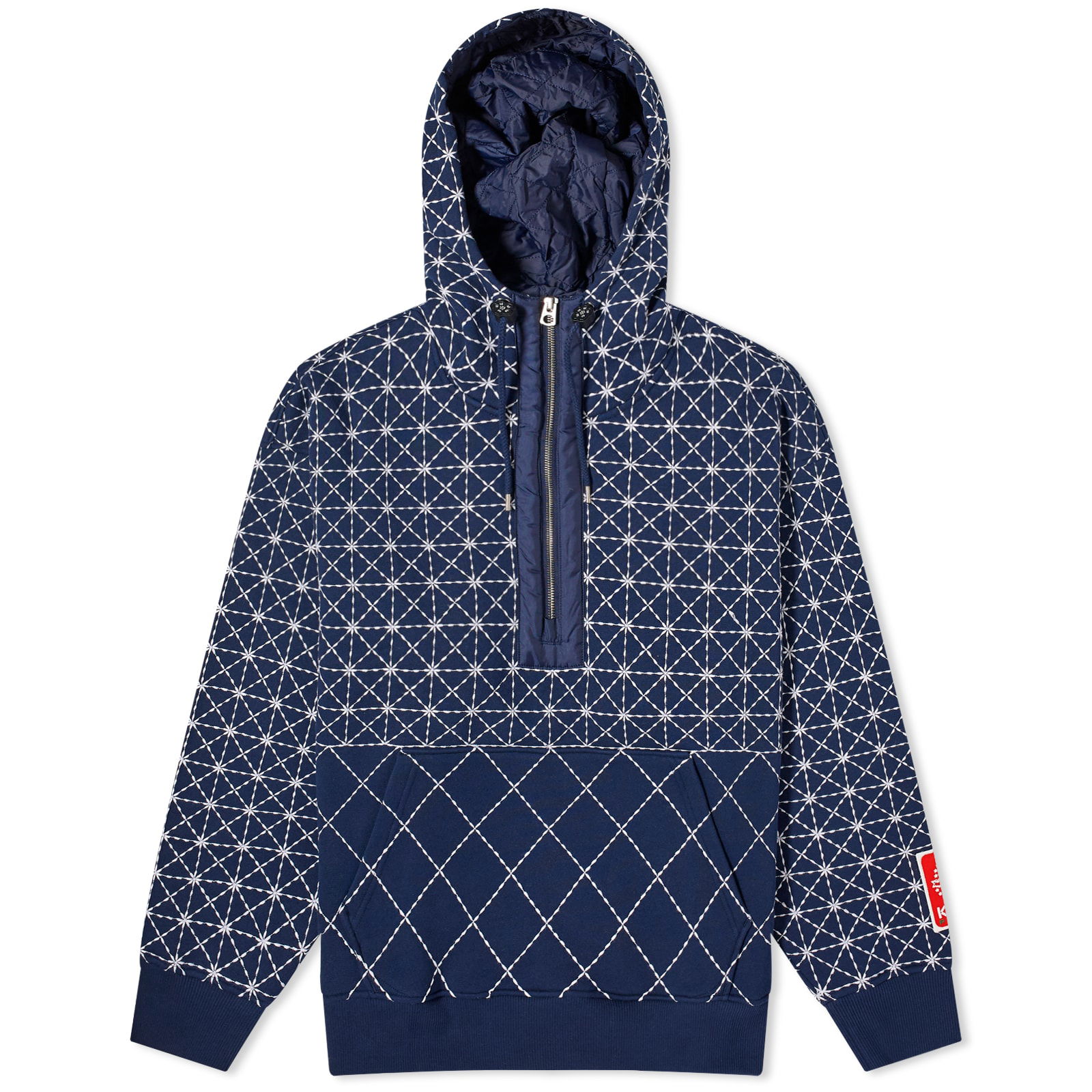 Sashiko Stitch Oversized Hoodie