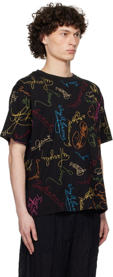Tričko Bode Bode Signature Scrawl Boxy T-Shirt Čierna | MRS25CS050, 1
