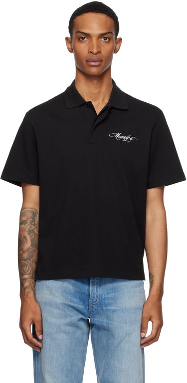 Polo tričko Moncler Moncler Archivio Creativo Polo Čierna | K20918A0001089A16, 0