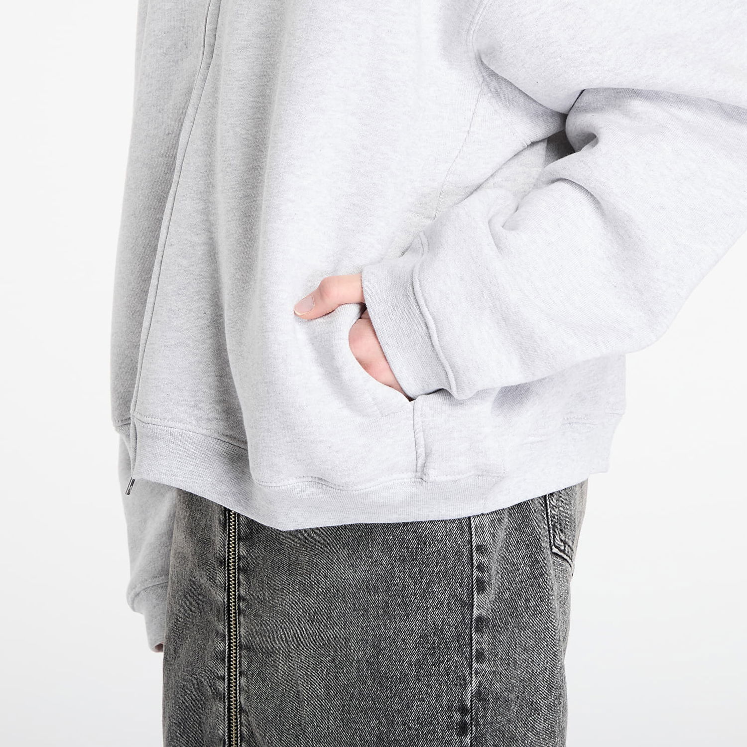 Mikina Represent Clo Initial Boxy Zip Hoodie Šedá | INM414-508, 1