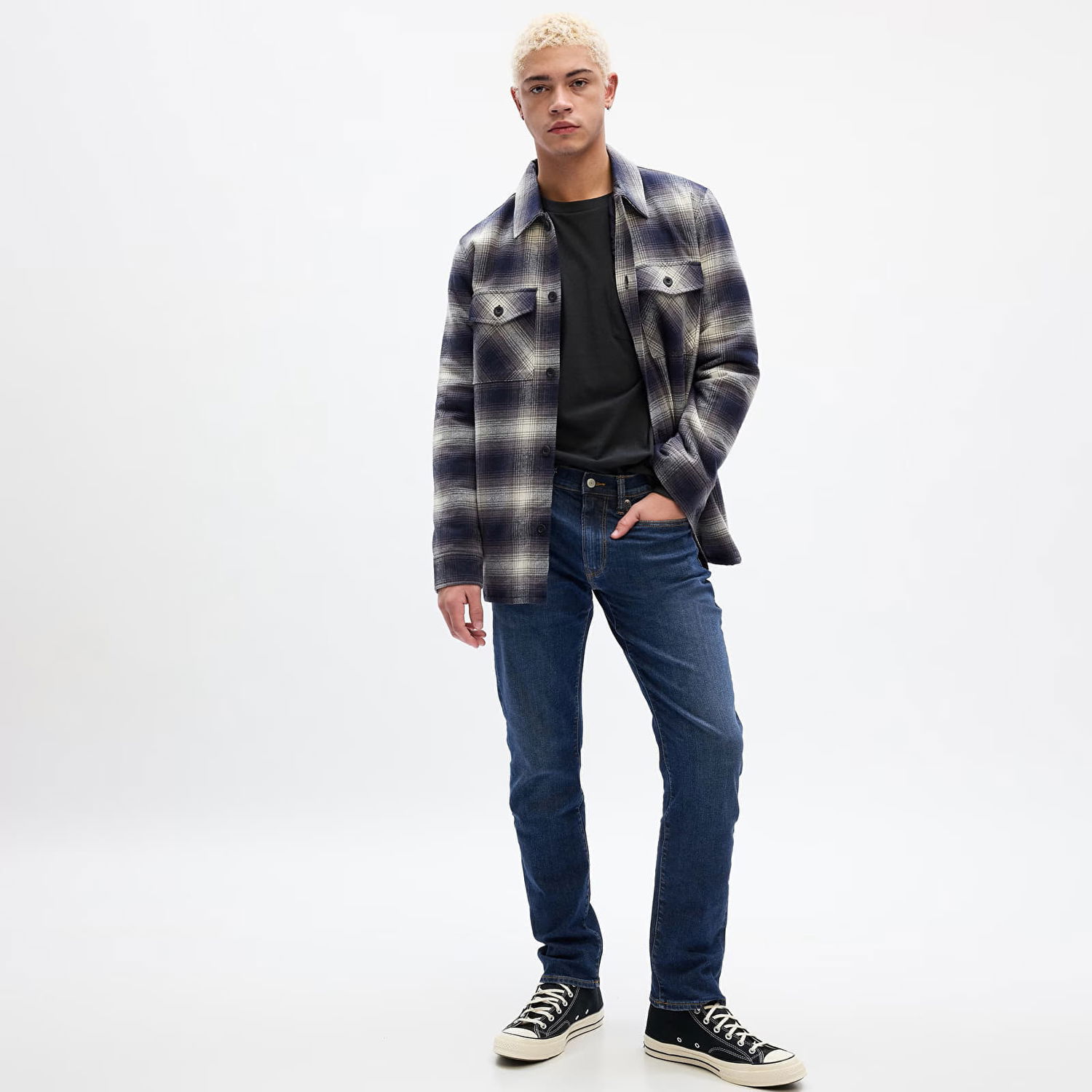 Džínsy GAP Denim Pants Slim Dark Wash Navy | 834905-00, 0