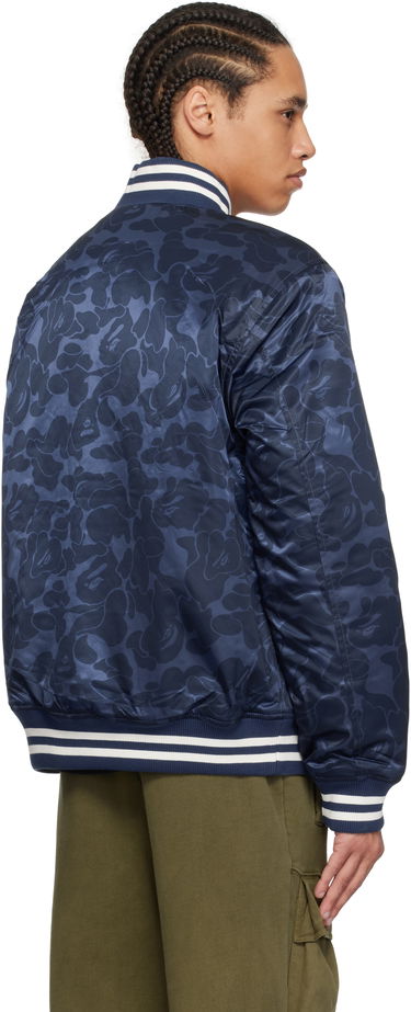 Bomber bunda BAPE A Bathing Ape Camo Varsity Bomber Jacket Navy | 001HJK801005M, 2