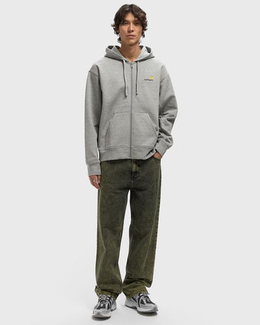 Mikina Carhartt WIP Full-Zip Hooded American Script Jacket Šedá | I033063-V6.XX, 2