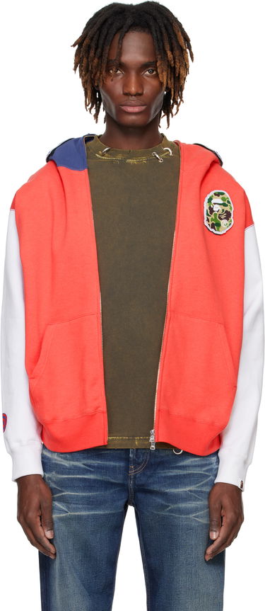 Mikina BAPE Shark Full Zip Hoodie Červená | 001ZPK701306M, 0