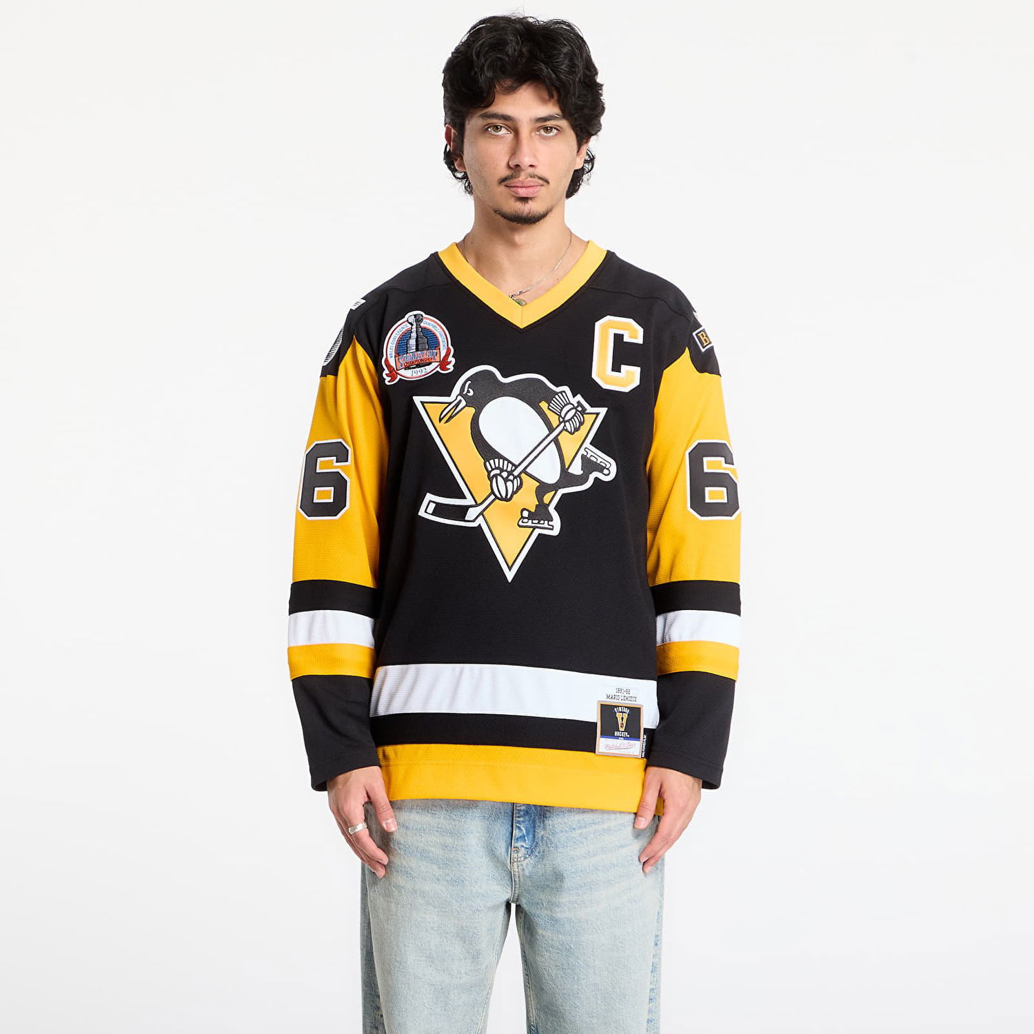 Dres Mitchell & Ness NHL 1991 Mario Lemieux Pittsburgh Penguins Jersey Rôznofarebný | JY9046-PPEBLCK, 0