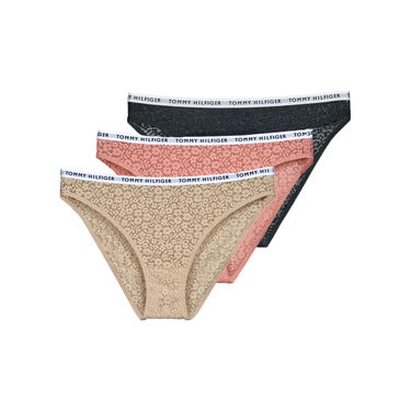 Nohavičky Tommy Hilfiger Knickers/panties 3P FULL LACE BIKINI X3 Rôznofarebný | UW0UW04513-0XW, 0