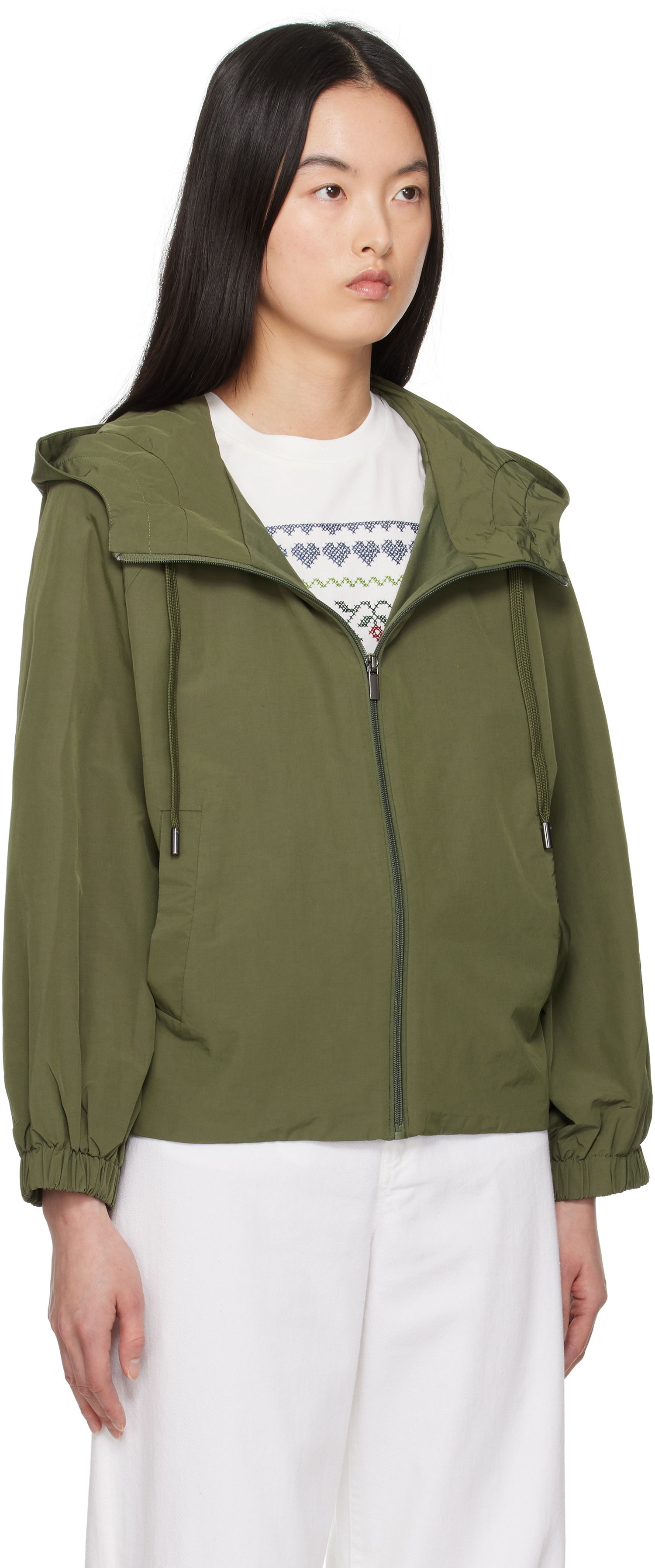 Vetrovka Max Mara Weekend Max Mara Elis Hooded Jacket Zelené | 2515021061600, 1