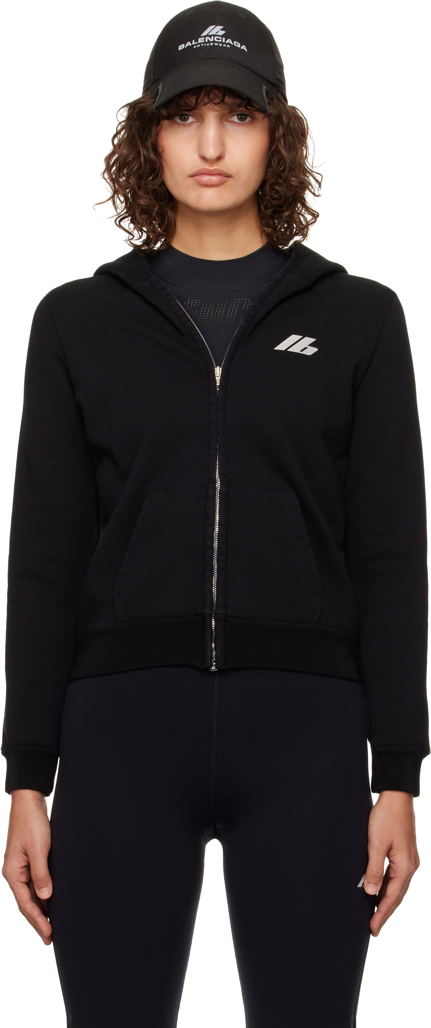 Mikina Balenciaga Zip-Up Hoodie Čierna | 788243 TQVV1, 0