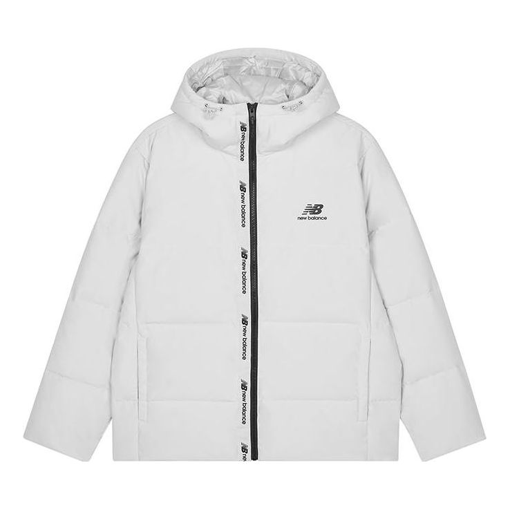 Prešívaná bunda New Balance Print Down Jacket Biela | AMJ23343-GYM, 0