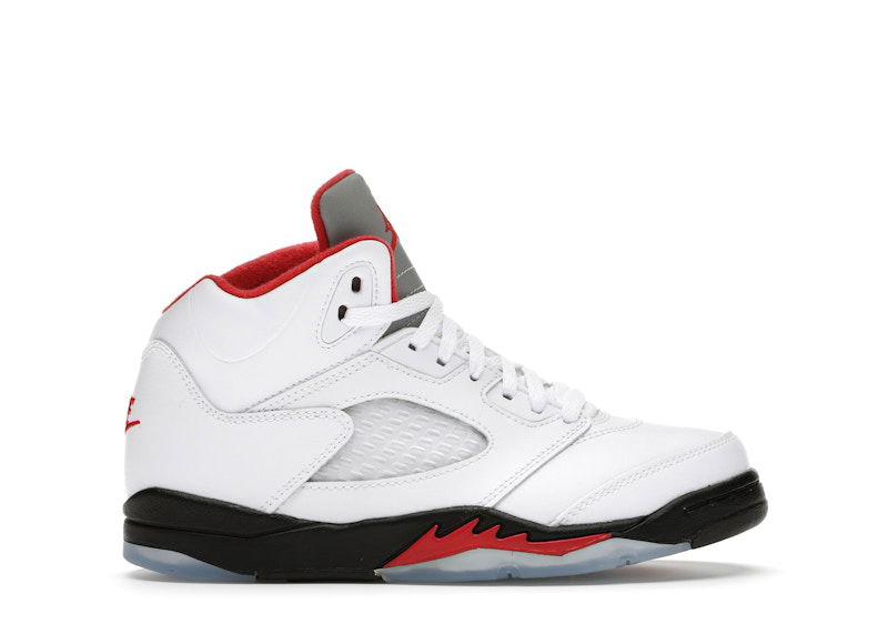 Tenisky a topánky Jordan Jordan 5 Retro Fire Red Silver Tongue (2020) Biela | 440889-102, 0