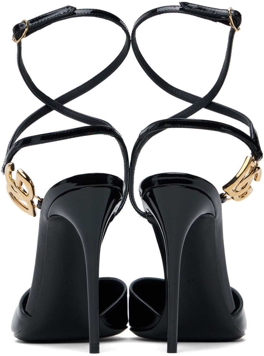 Tenisky a topánky Dolce & Gabbana Lollo Patent Leather Slingback Heels Čierna | CG0726 AP622, 1