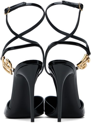 Tenisky a topánky Dolce & Gabbana Lollo Patent Leather Slingback Heels Čierna | CG0726 AP622, 1