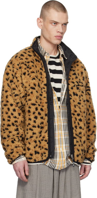 Bunda WACKO MARIA WACKO MARIA Leopard Boa Fleece Reversible Jacket Hnedá | 24FW-WMO-OD03, 1