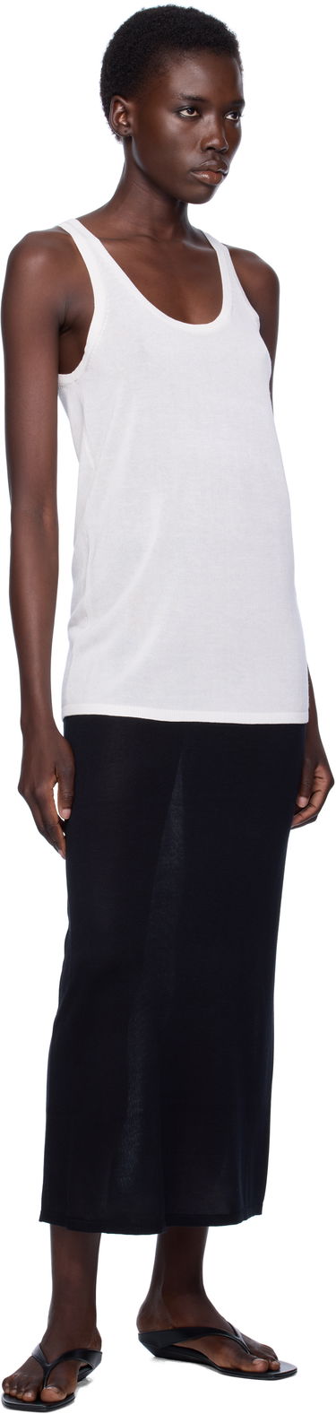 Tielko TOTEME TOTEME Knit Tank Top Biela | 253-WRT0530-YA0079, 3
