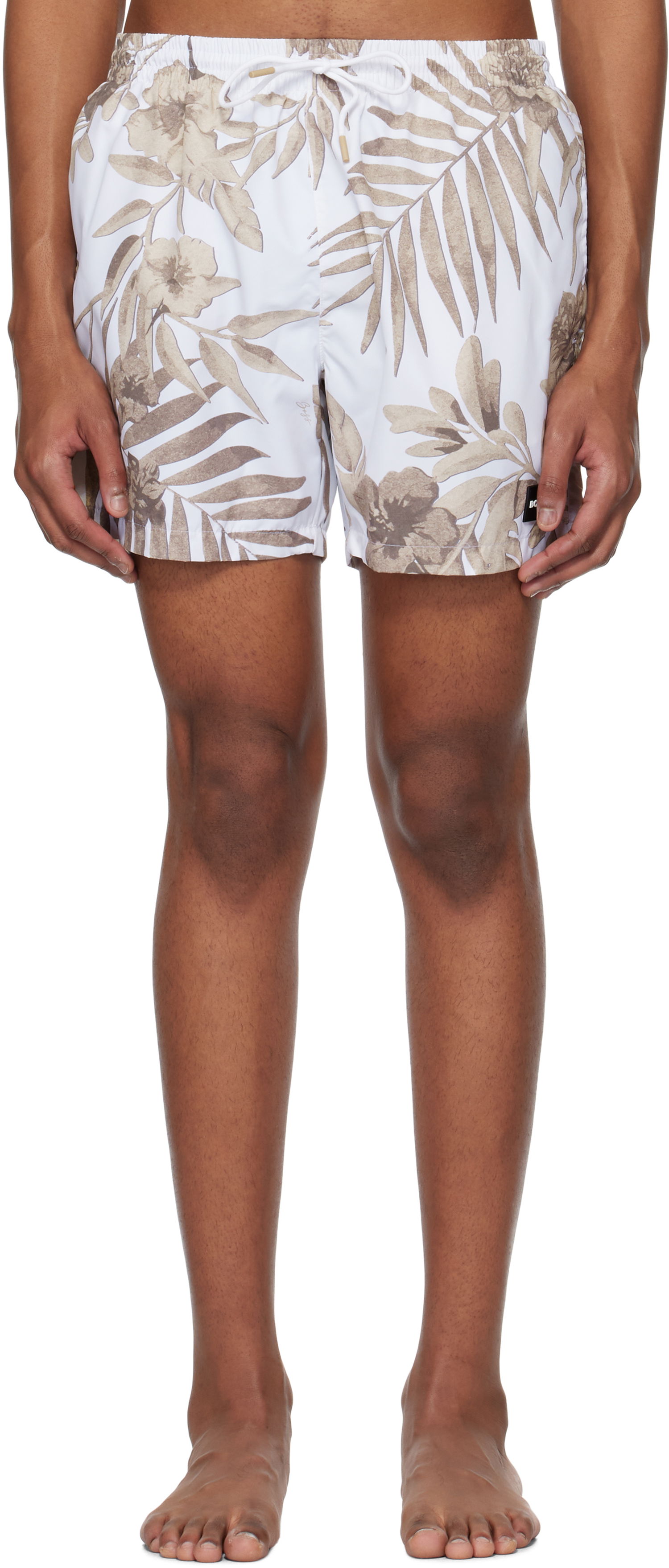 Plavky BOSS BOSS Seasonal Print Swim Shorts Biela | 50508844, 0