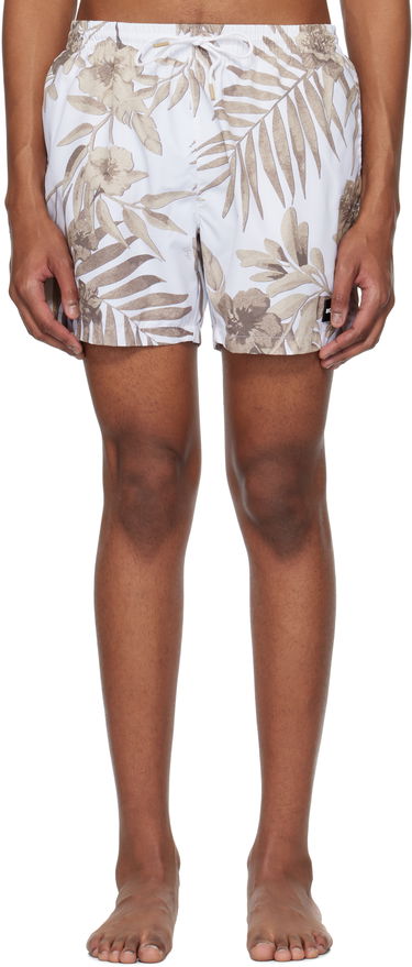Plavky BOSS BOSS Seasonal Print Swim Shorts Biela | 50508844, 0