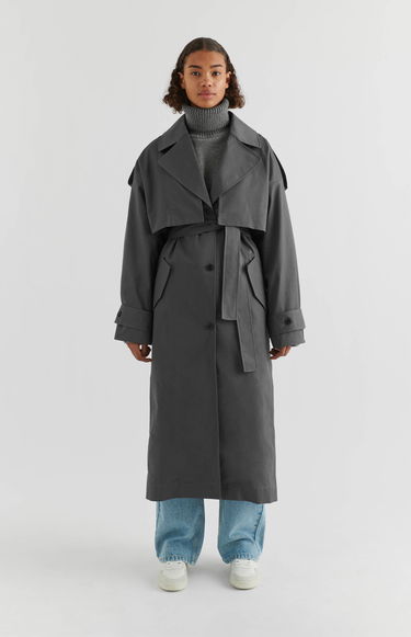 Kabáty AXEL ARIGATO Atom Trench Coat Šedá | A2107001, 7