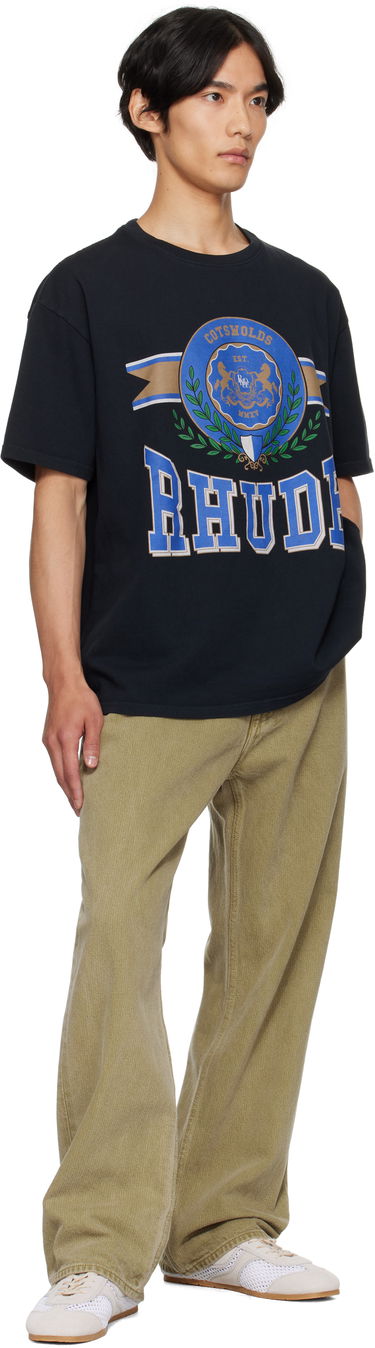 Tričko Rhude Rhude 'Cotswold' Crest Graphic Tee Čierna | RHPF25TT06012, 3