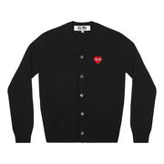 COMME des GARCONS PLAY Women's Cardigan with Invader Emblem