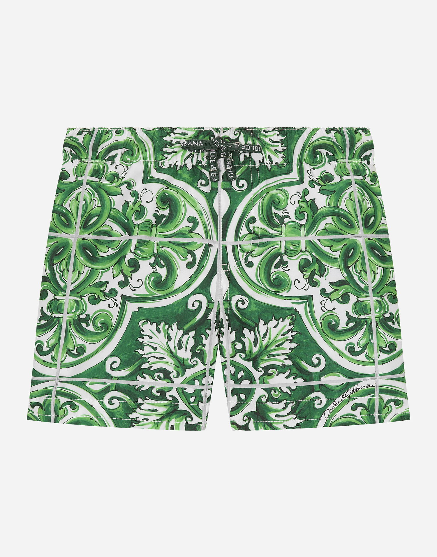 Plavky Dolce & Gabbana Dolce & Gabbana Majolica Print Swim Trunks Zelené | L1J818ON01CH75DQ, 0