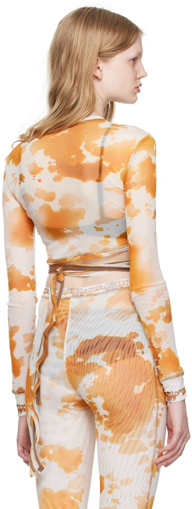 Crop Top Ottolinger Ottolinger Exclusive Tie-Dye Long Sleeve Crop Top Oranžová | 101015, 2