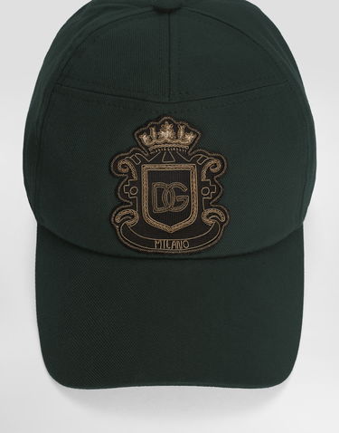 Šiltovka Dolce & Gabbana Cotton Gabardine Baseball Cap with Embroidered Emblem Zelené | GH931ZFUFJUV0707, 2