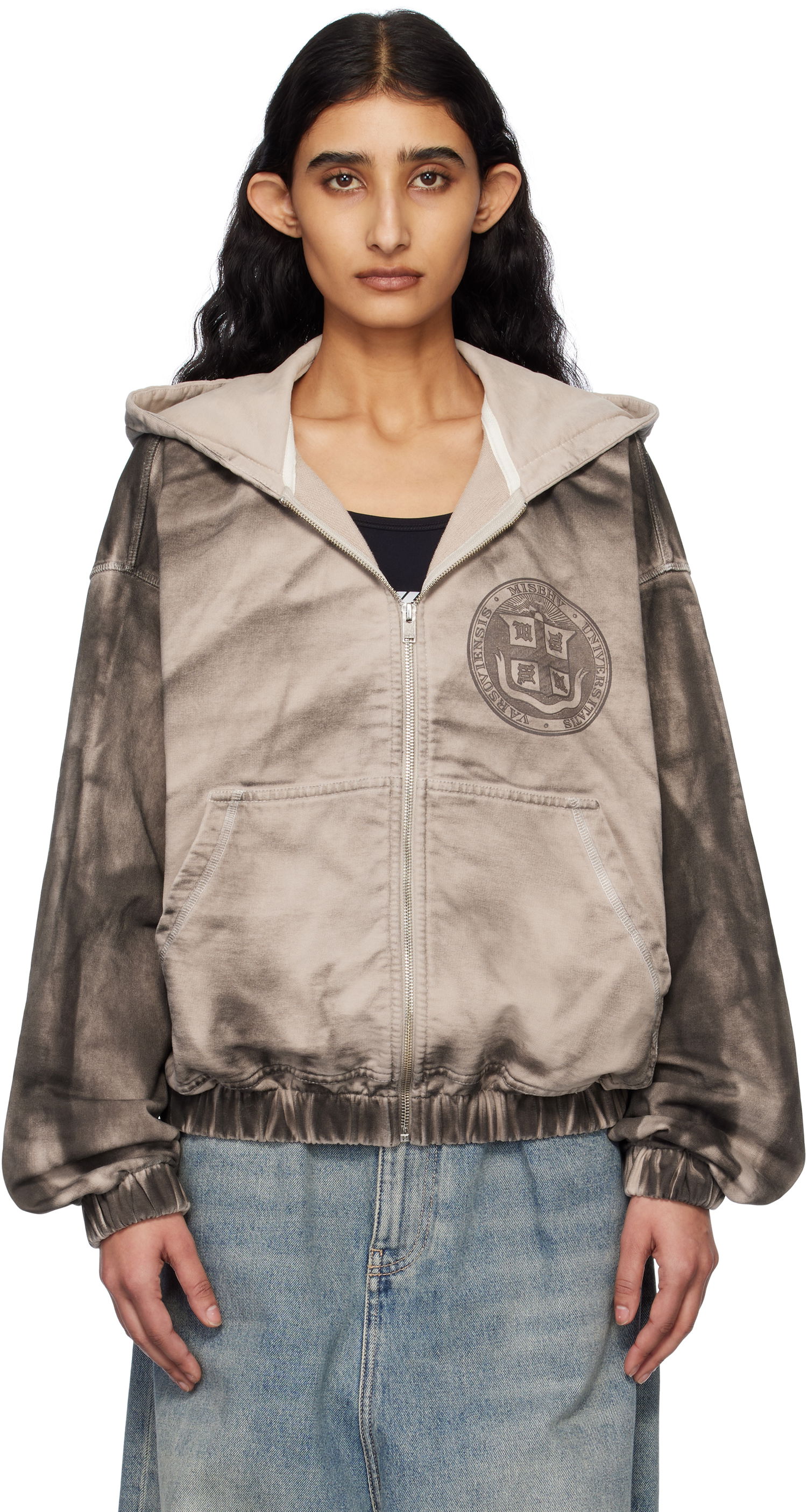 Mikina MISBHV MISBHV Perfect Zip-Up Hoodie Šedá | 250W203, 0