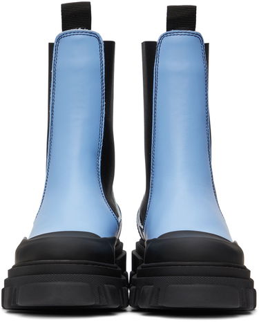Oblečenie GANNI GANNI Leather Chelsea Boots Modrá | S1696, 1