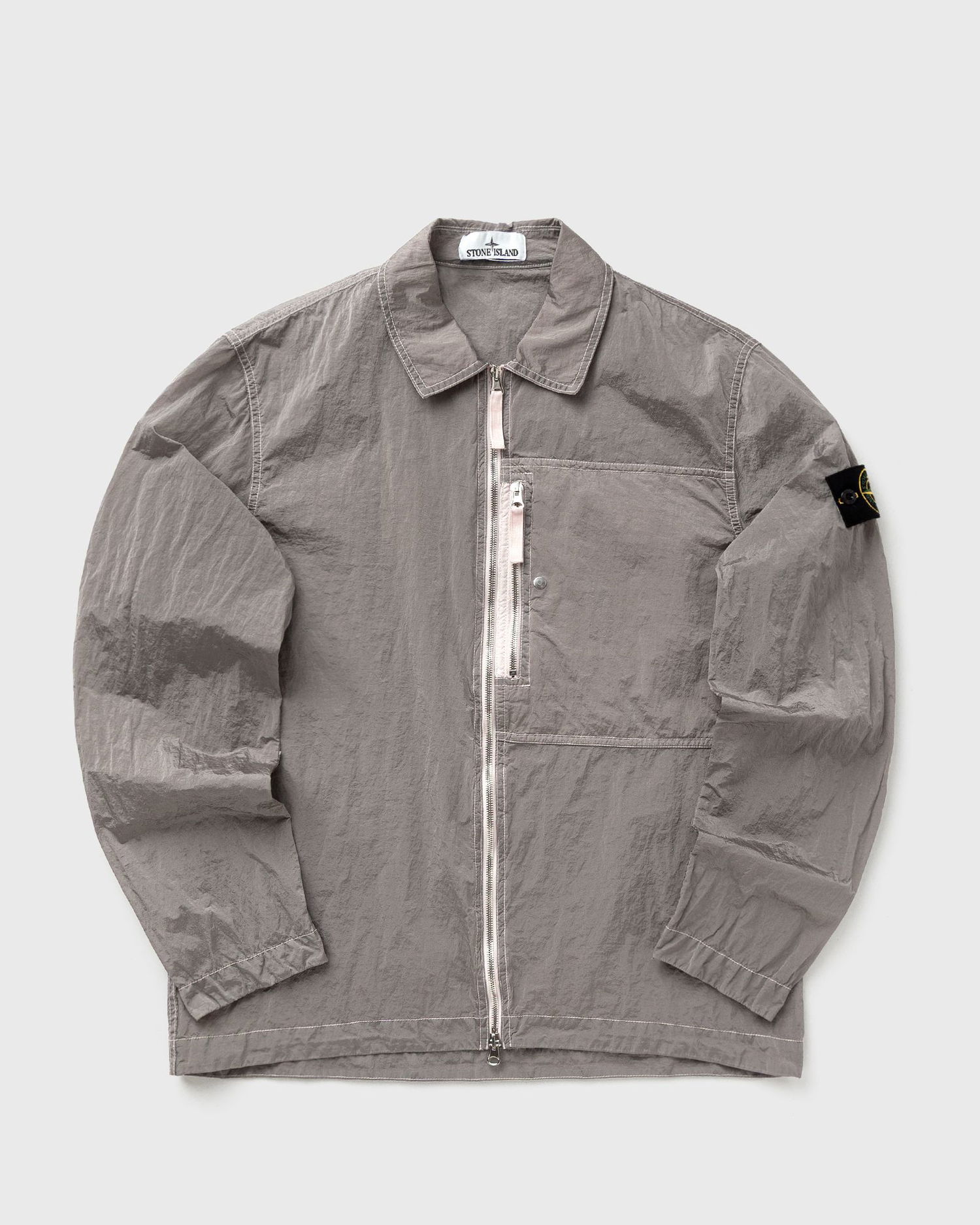 Bunda Stone Island Crinkle Fabric Full-Zip Overshirt Šedá | K2S151200031S0019.V0080, 0