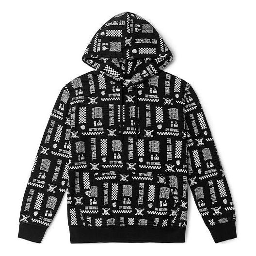 Mikina Vans Printed Long Sleeve Hoodie Čierna | VN0A4UTVZFP