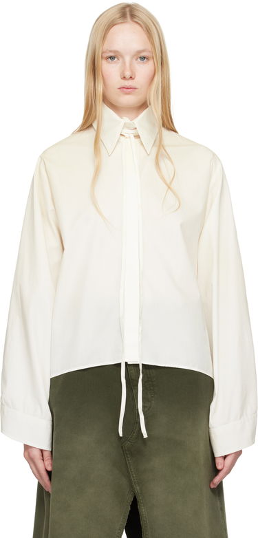 Košeľa Maison Margiela MM6 Maison Margiela Cotton Poplin Tie-Neck Shirt Biela | S62DT0039 M35458, 0