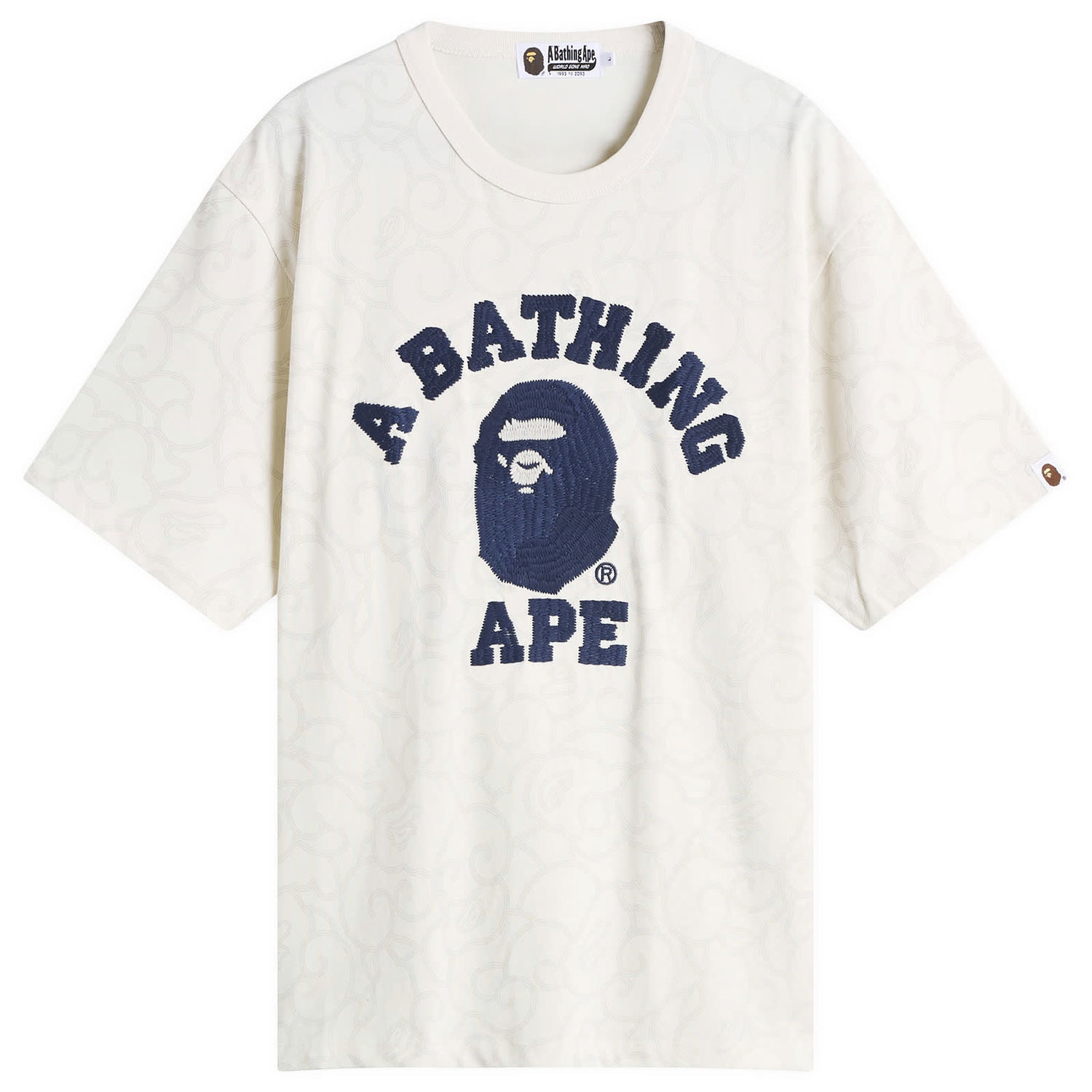 Tričko BAPE A Bathing Ape Washed Cloud Camo T-Shirt Béžová | 001CSL801307M-IVO, 1