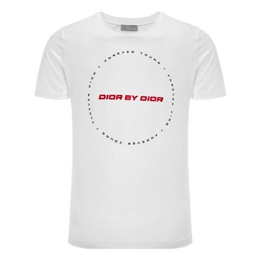 Tričko Dior Dior Round Neck Short Sleeve T-Shirt Biela | 863J611W5810-089