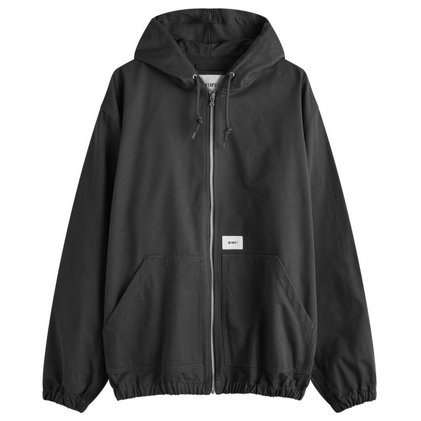 Bunda WTAPS Hooded Zip Jacket With Logo Applique Čierna | 242WVDT-JKM01-BLK