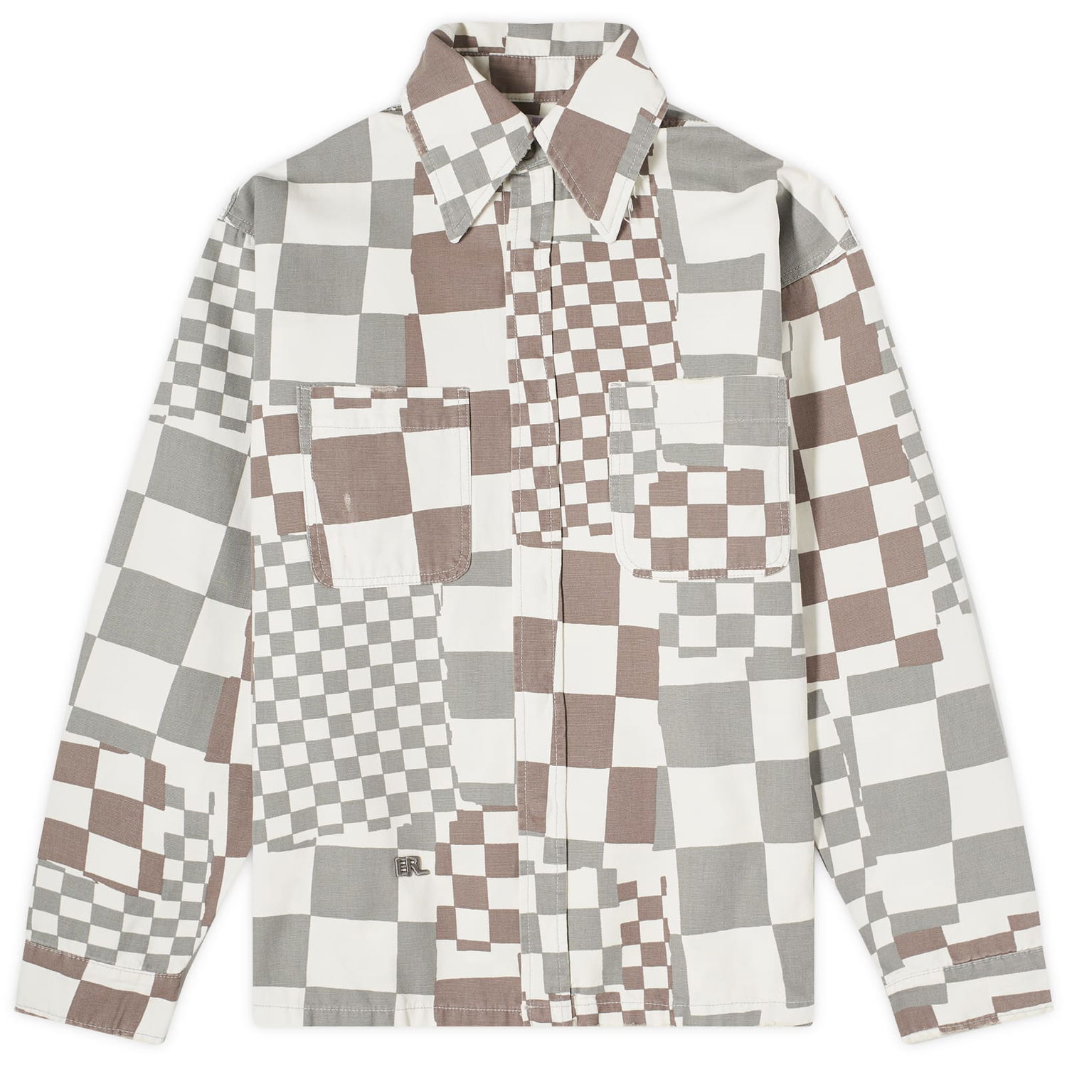 Košeľa ERL Checkerboard Canvas Shirt Rôznofarebný | ERL08J010-BKW, 1