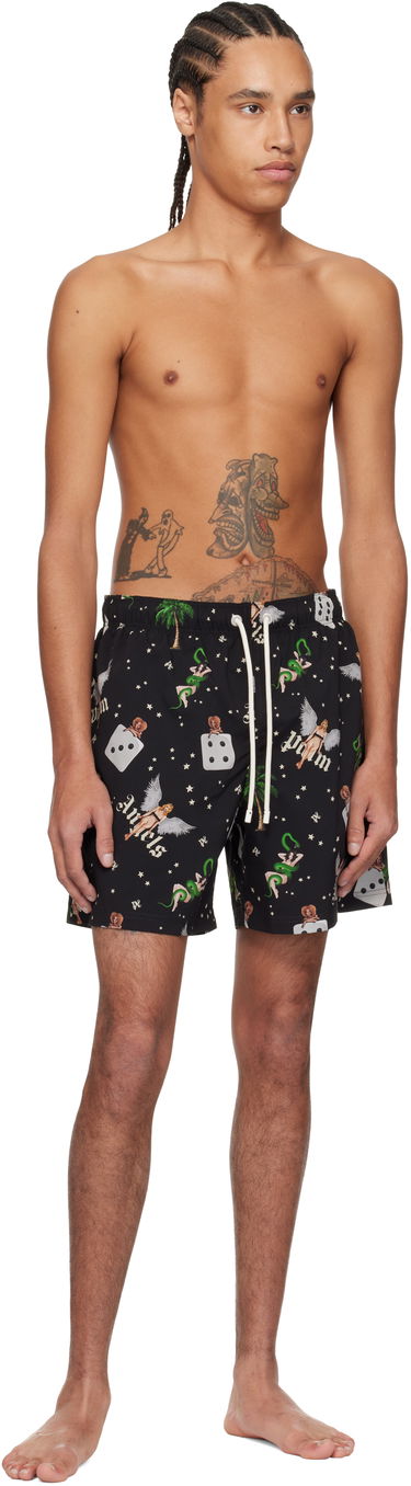 Plavky Palm Angels Palm Angels Pin Up Print Swim Shorts Čierna | PMFD012S25FAB0051084, 3