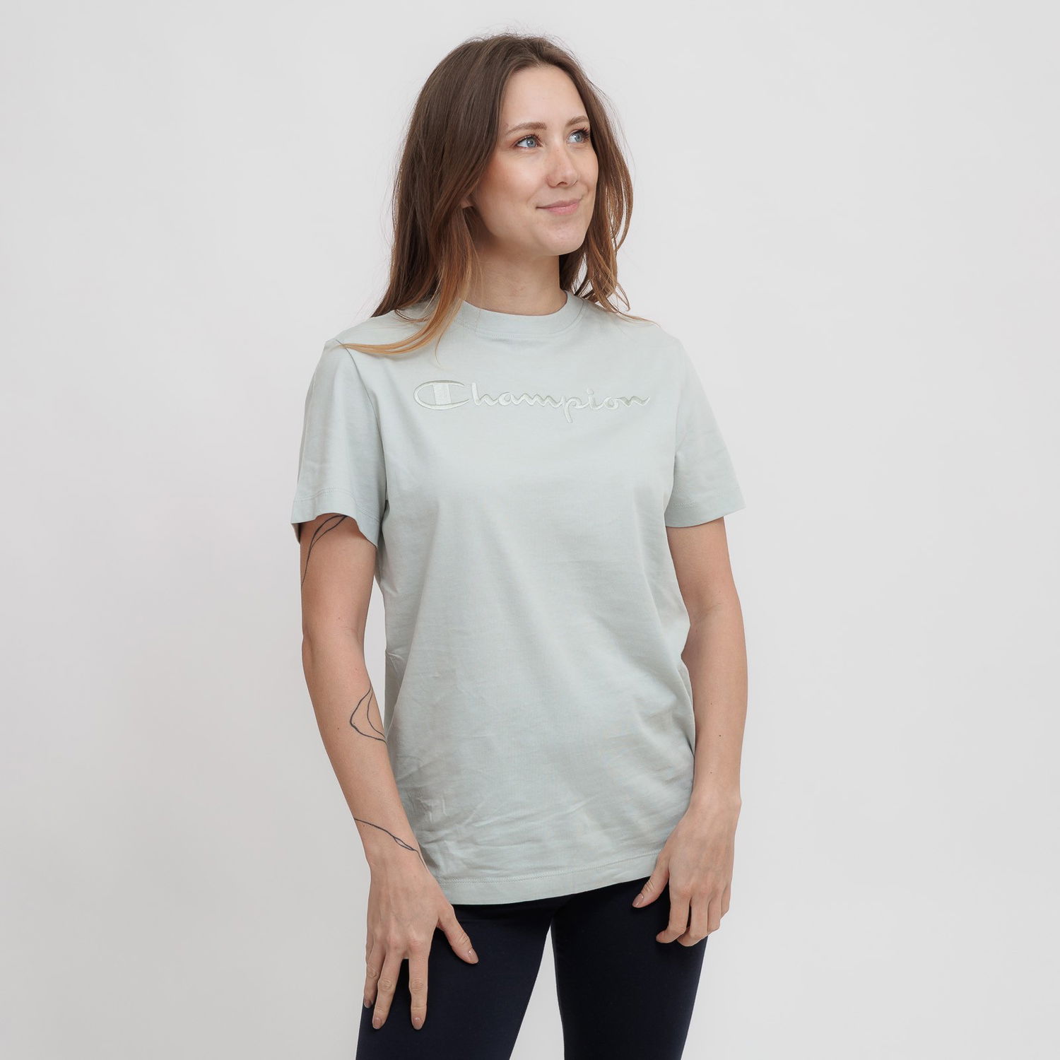 Tričko Champion Champion Short Sleeve T-Shirt Zelené | 117650-GS129, 0