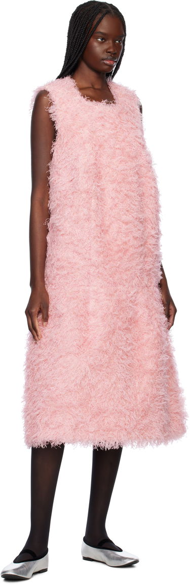 Šaty Comme des Garçons Comme des Garçons Sleeveless Faux-Fur Midi Dress Ružová | GO-O005-051-1, 3