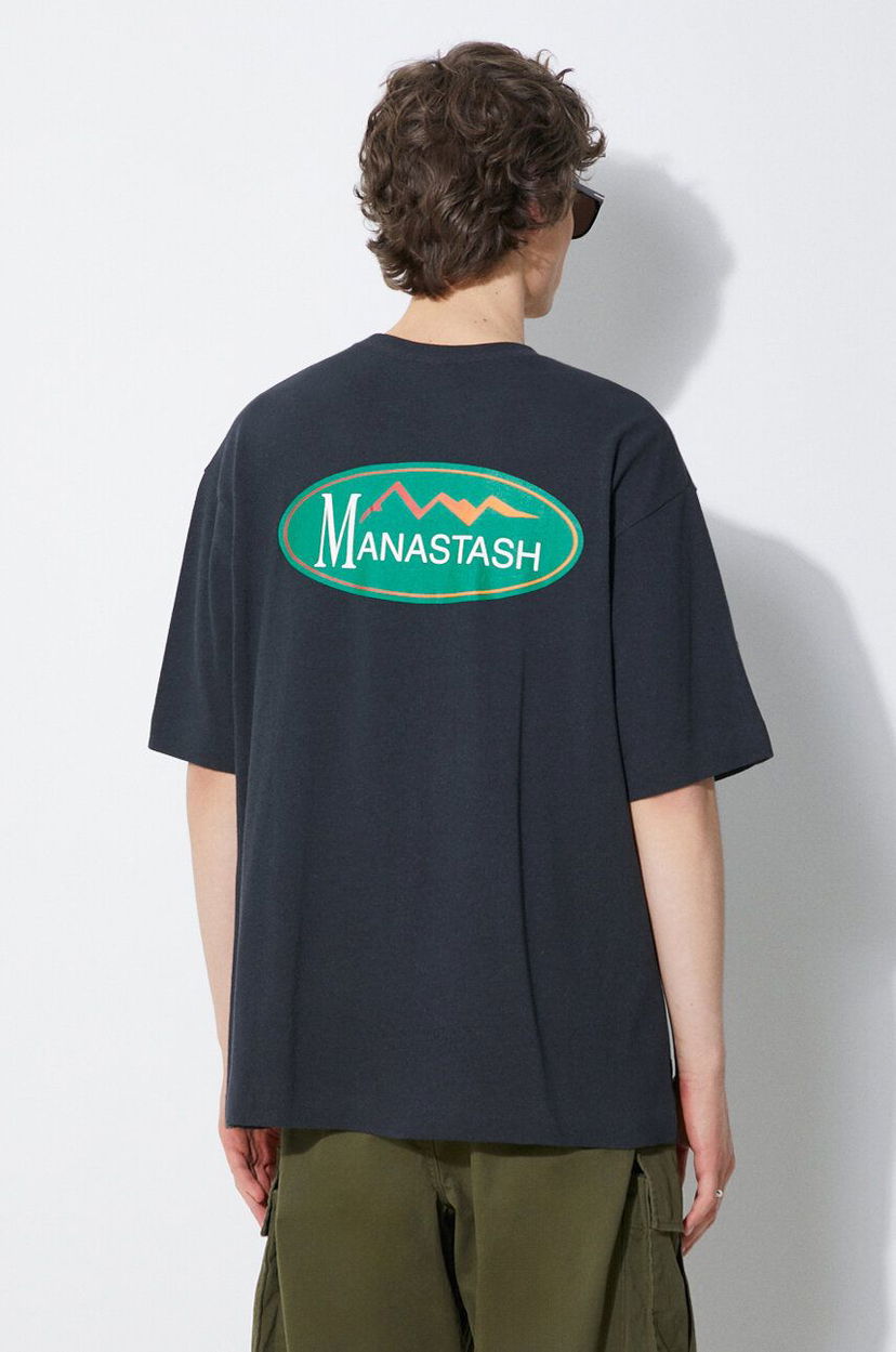 Tričko Manastash Manastash Hemp Original Logo T-Shirt Čierna | 7924134002