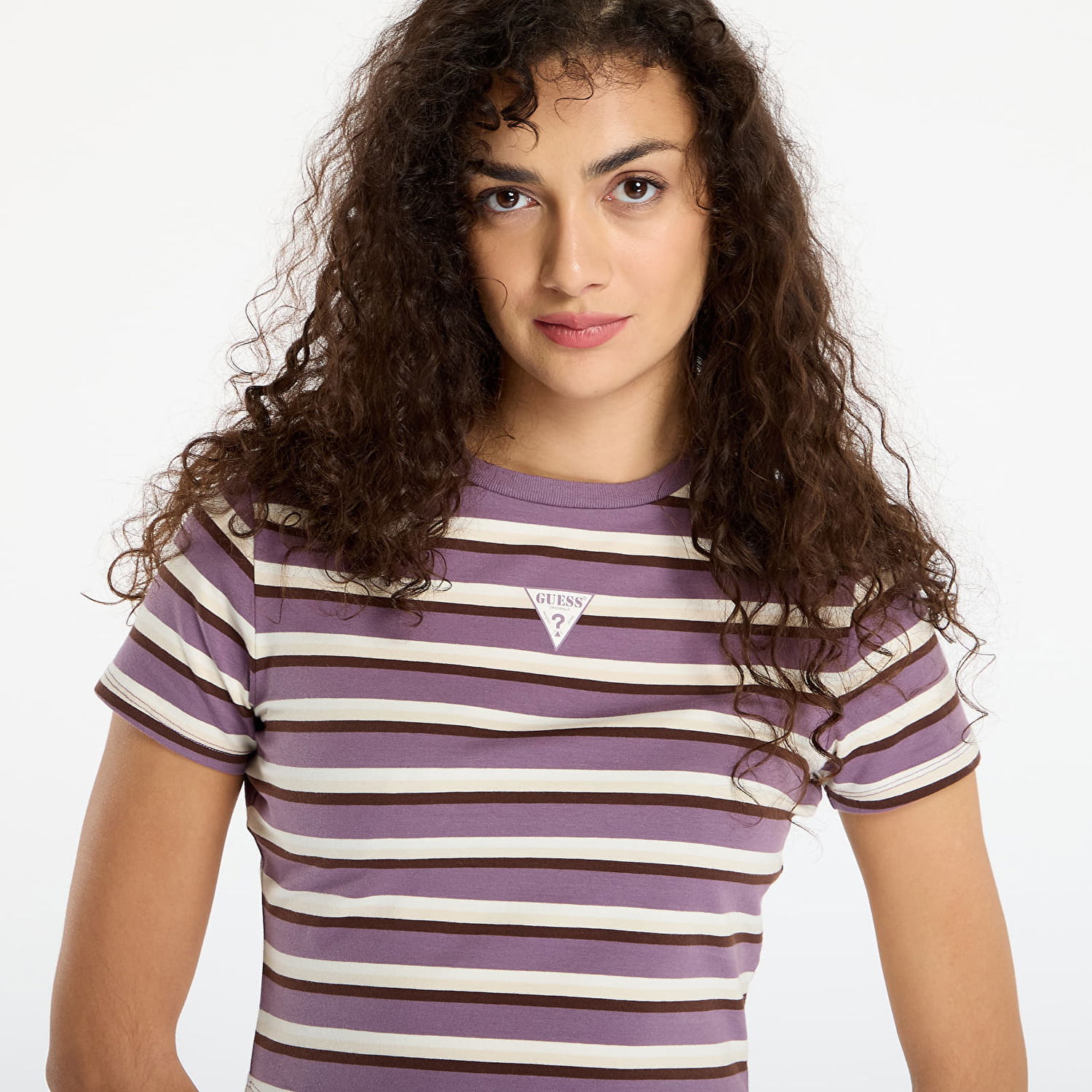 Crop Top GUESS Originals Core Stripe Baby Multi Cropped Striped T-Shirt Rôznofarebný | W5GI57J1314-S40P, 1