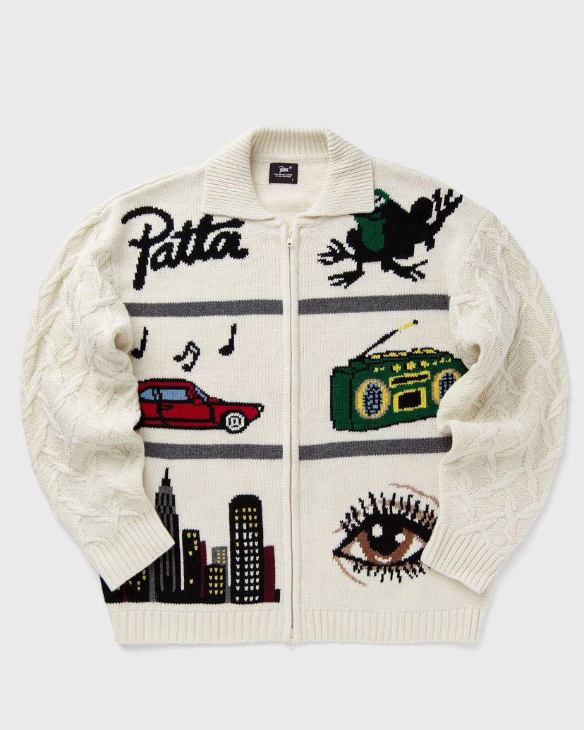 Sveter Patta Perfect Day Full-Zip Knitted Cardigan with Graphic Motifs and Cable Knit Sleeves Rôznofarebný | POC-AW25-7010-391-0006-212