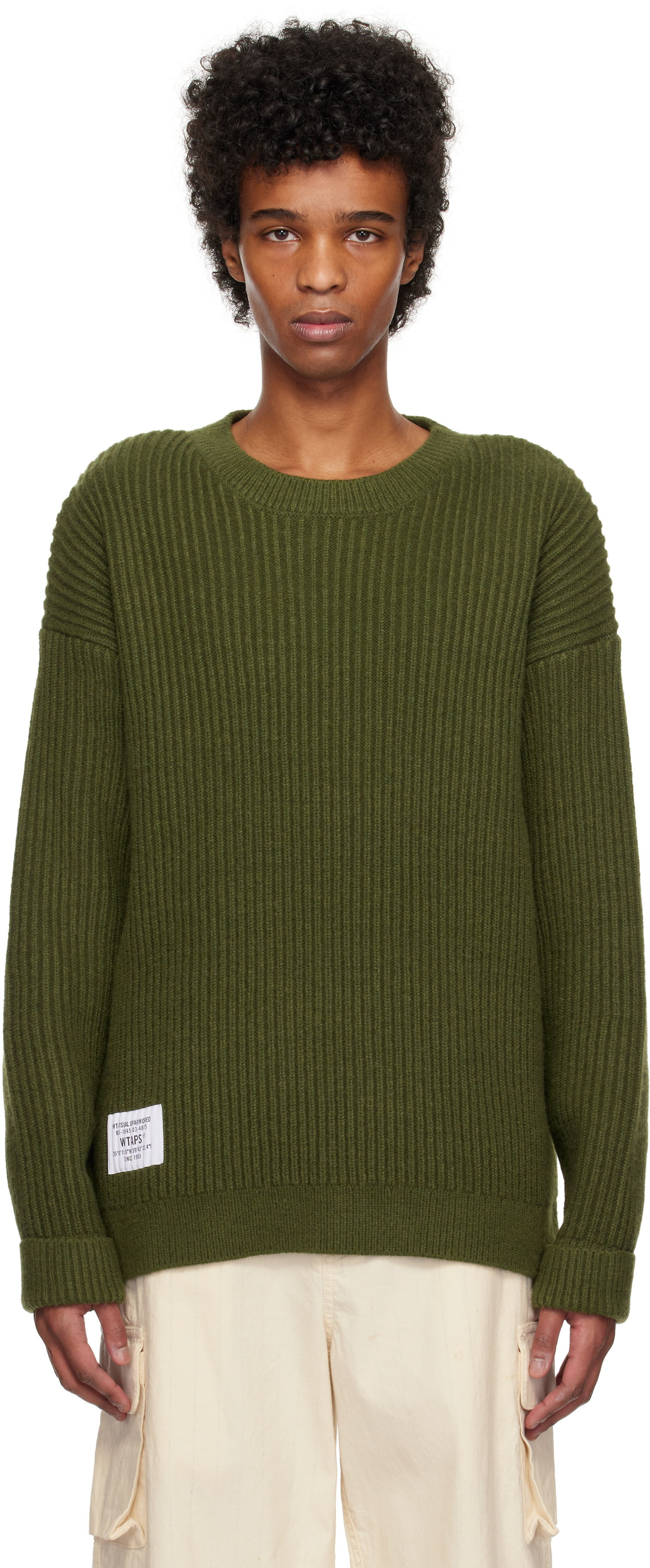 Sveter WTAPS WTAPS Deck Knit Sweater Zelené | 242MADT-KNM06, 0
