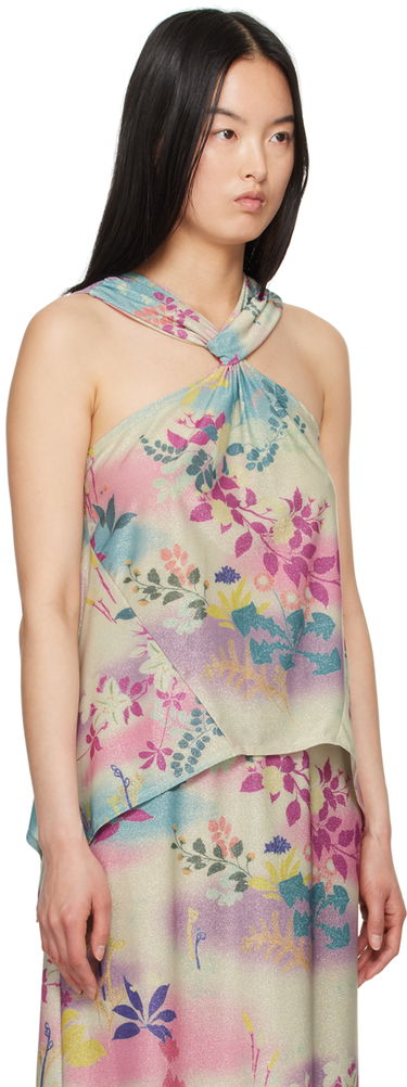 Tielko Anna Sui Atlantis Garden Print Halter Neck Tank Top Rôznofarebný | 424B20, 1