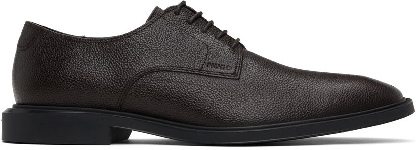 Tenisky a topánky BOSS Hugo Grained Leather Derbys Hnedá | 50536212