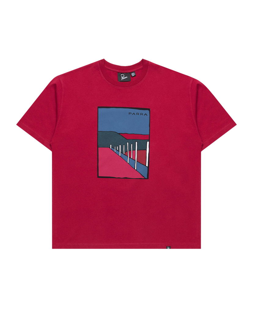 Tričko By Parra Parra Beach Parking Graphic T-Shirt Červená | 54205